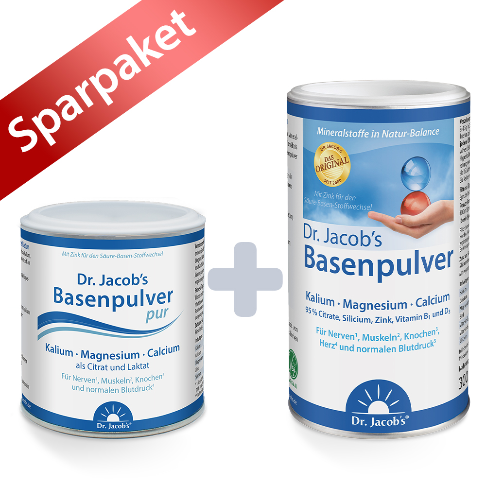 1 x Dr. Jacob’s Basenpulver pur + 1 x Dr. Jacob’s Basenpulver