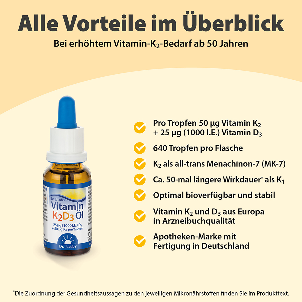 Dr. Jacob's Vitamin K2D3 Öl 20 ml