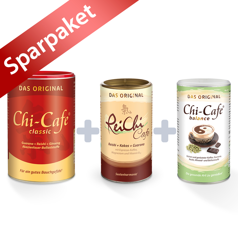 1 x Chi-Cafe classic + 1 x ReiChi Cafe 180 g + 1 x Chi-Cafe balance 180 g 